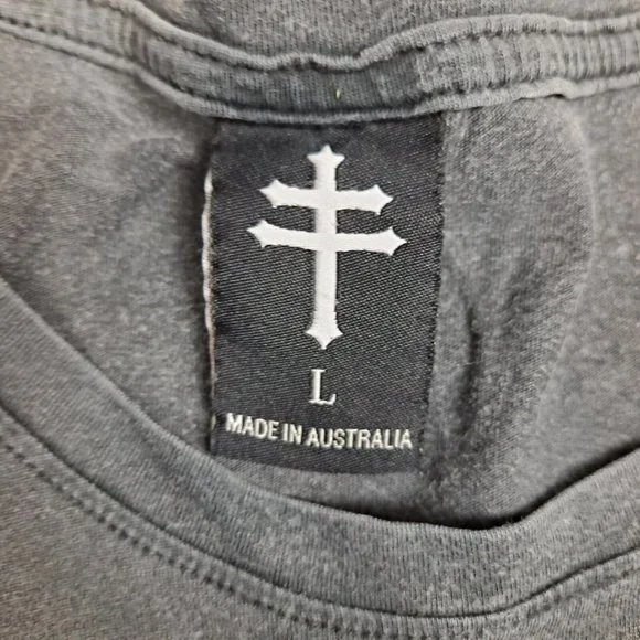 No Tomorrow NTMRW Faded Black Casual T Shirt Mens Size L, Made in Australia - Picture 7 of 10